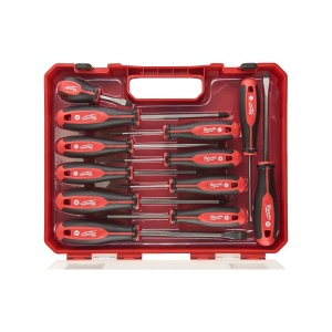 Set 12 surubelnite TRI-LOBE, PZ0/ PZ1/ PZ2/PH0/ PH1/ PH2/ SL2.5/ SL4/ SL5.5/ SL6.5/ SL6.5/ SL8, Milwaukee, cod 4932472003