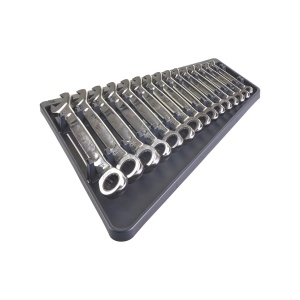 Set 15 chei combinate cu clichet MAX BITE, sistem metric, (1 buc x 8 - 22 mm), Milwaukee, cod 4932464994 - Img 2