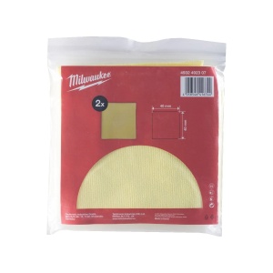 Set 2 lavete galbene pentru lustruit, 400x400 mm, Milwaukee, cod 4932492307 - Img 2