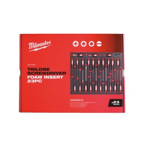 Set 23 de surubelnite TRI-LOBE in insertie de spuma, 45 x 536 x 417 mm, Milwaukee, cod 4932479830 - Img 4