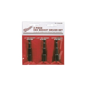 Set 3 chei tubulare hexagonale magnetice 6/ 8 / 10 mm, Milwaukee, cod 49663004 - Img 2