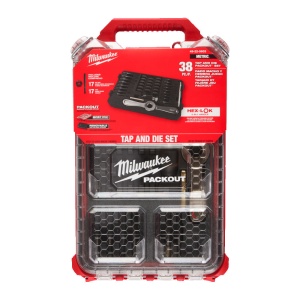 Set 38 piese cu tarozi si filiere Hex-LOK™ si maner 2 in 1, Milwaukee, cod 4932498721