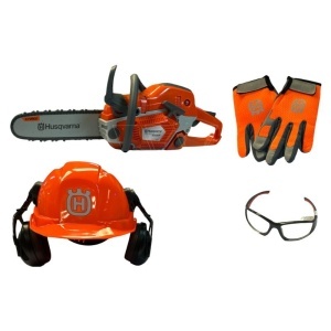 Set drujba jucarie 550XP cu casca, ochelari si manusi copii, Husqvarna, cod 546272401 - Img 2