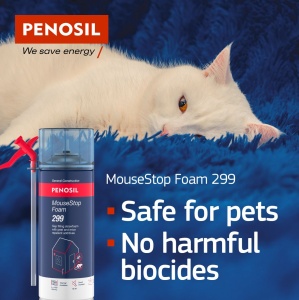 Spuma de umplere MouseStop Foam 299, cu aditivi pentru respingerea daunatorilor si a soarecilor, 365 ml, Penosil, cod A6290 - Img 4