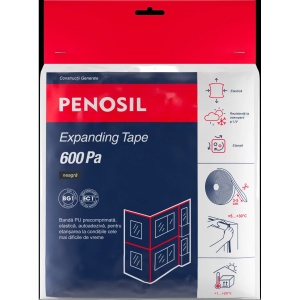Banda precomprimata de etansare Expanding Tape 600, lungime 3.3 m, gri, Penosil