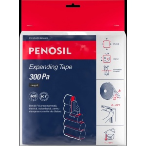 Banda precomprimata de etansare Premium Expanding Tape 300Pa, neagra, Penosil