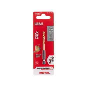 BURGHIU METAL HSS-TITAN RED HEX 1/4'' 5.0X46X93 MM - Img 3