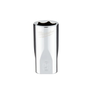 Cap cheie tubulara 1/4'' cu FOUR FLAT, sistem metric, marime 9 mm, lungime 25 mm, Milwaukee, cod 4932478317