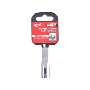 Cap cheie tubulara 1/4'' lunga, marime 10 mm, lungime 50 mm, Milwaukee, cod 4932478330 - Img 2