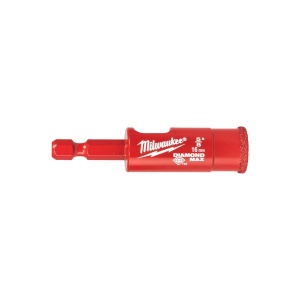 Carota (burghiu) de 16 mm DIAMOND MAX pentru gaurire umeda / uscata, prindere 1/4" HEX, Milwaukee, cod 4932498347