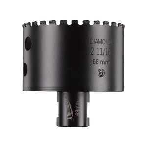 Carota diamantata M14 pentru gaurire uscata, diametru 68 mm, 35 mm lungime activa, Milwaukee, cod 4932478285