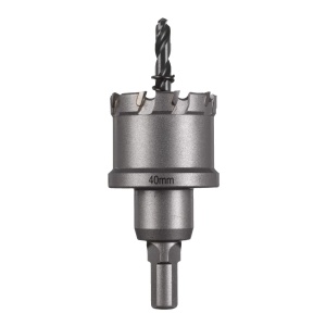 Carota din otel inoxidabil TCT, diametru 40 mm, adancime max 25 mm, Milwaukee, cod 4932479045
