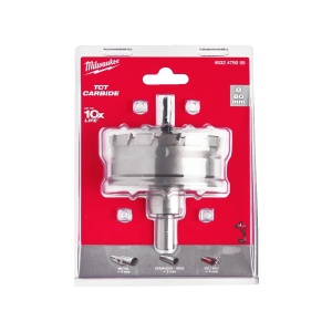 Carota TCT pentru otel inoxidabil, diametru 80 mm, adancime max 25 mm, Milwaukee, cod 4932479055 - Img 2