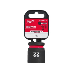 Cheie tubulara de impact SHOCKWAVE IMPACT DUTY 1/2" patrat, scurta, marime 22 mm, Milwaukee, cod 4932480316 - Img 2