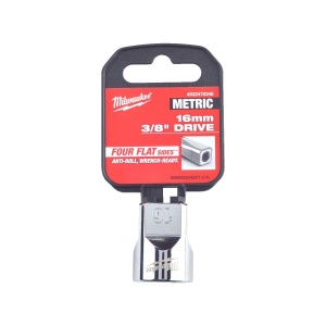 Cheie tubulara standard 3/8", marime 16 mm, diametru 22 mm, lungime 28 mm, Milwaukee, cod 4932478346 - Img 2