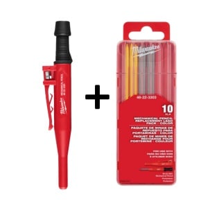 Creion mecanic pentru constructii, cu rezerve colorate, mina 2.8 mm, Milwaukee