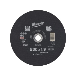 Disc abraziv pentru debitat metal, SCS41 230x1.9 x 22.22 mm, Milwaukee, cod 4932479579