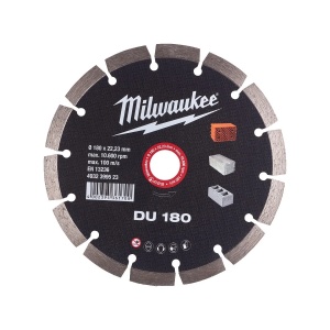 Disc diamantat DU, 180x22.23X2.4 mm, Milwaukee, cod 4932399523