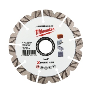 Disc diamantat PREMIUM SPEEDCROSS XHUDD, 125x22.23x2.6 mm, Milwaukee, cod 4932492148