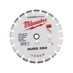 Disc diamantat Speedcross premium AUDD, 350x25.4x2.6 mm, Milwaukee, cod 4932471987