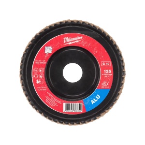 Disc lamelar din aluminiu ALU SLC50/125, diametru disc 125 mm, granulatie 40, Milwaukee, cod 4932479091 - Img 2