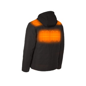 Jacheta puffer incalzita M12 HPJBL2-0, neagra, cu gluga, Milwaukee - Img 3