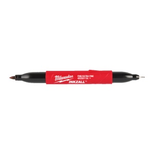 Marker INKZALL cu doua capete, Ultra-Fin/Fin, negru, Milwaukee, cod 4932501154