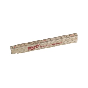 Metru de tamplarie subtire, din lemn, lungime 2 m, latime lama 16 x 2.70 mm, 10 zale, Milwaukee, cod 4932459303