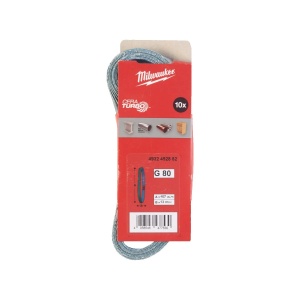 Set 10 benzi abrazive pentru M12 FBFL10, 13X457 mm, granulatie 80, Milwaukee, cod 4932492882 - Img 2