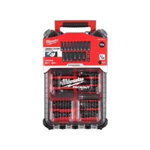 Set 16 chei tubulare de impact 1/2 " SHOCKWAVE IMPACT DUTY in organizator PACKOUT, Milwaukee, cod 4932480943 - Img 2