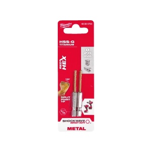 Set 2 Burghie pentru metal SHOCKWAVE™ HSS-GROUND TITAN ø2mm Milwaukee, cod 48894703 - Img 2