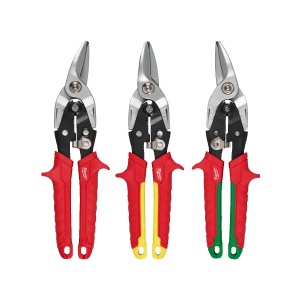 Set 3 foarfeci pentru tabla, taiere stanga/dreapta/dreapta, Milwaukee, cod 4932499020