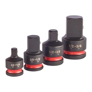 Set 4 adaptoare pentru chei tubulare 1/2" SHOCKWAVE IMPACT DUTY, Milwaukee, cod 4932480356