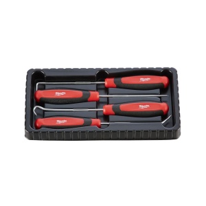 Set 4 instrumente cu carlig si varf ascutit (cu cot, cârlig drept, cârlig, cârlig 90°), Milwaukee, cod 4932499471