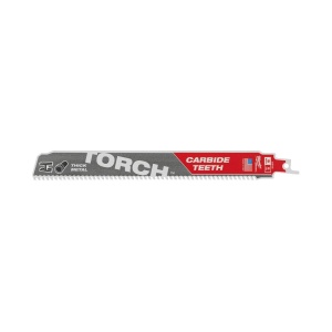Set 5 panze fierastrau sabie cu dinti din carbura pentru demolare HEAVY DUTY TORCH, TCT 230 X 8 TPI, Milwaukee, cod 48005502