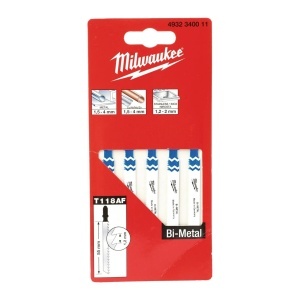 Set 5 panze pentru fierastrau pendular T 118 AF, pentru metal, 55 x 1.2 mm, Milwaukee, cod 4932340011 - Img 2