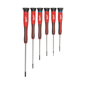 Set 6 surubelnite de precizie, PH00 / PH0, SL1.6 / SL2 / SL3.2 / SL4, Milwaukee, cod 4932471869