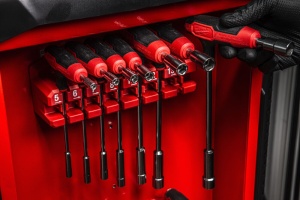 Set 7 chei tubulare cu maner in T cu suport, Comfort Grip, Milwaukee, cod 4932498704