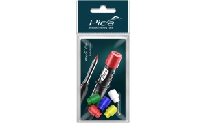 Set capace colorate pentru Pica Dry 3030, alb / galben / rosu / albastru, PICA
