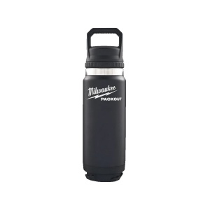 Sticla (termos) neagra PACKOUT cu capac, 710 ml, Milwaukee, cod 4932493466