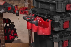 Suport lateral pentru acumulatori M12 PACKOUT, capacitate 3 bucati, Milwaukee, cod 4932498646 - Img 5
