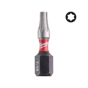 Bit TX pentru surubelnite SHOCKWAVE IMPACT DUTY CD TX15x25 mm Milwaukee, cod 4932430873