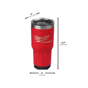 Cana termica rosie PACKOUT, 887 ml, Milwaukee , cod 4932479075 - Img 3