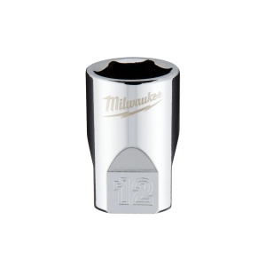 Cap cheie tubulara 1/4'' cu FOUR FLAT, sistem metric, marime 12 mm, lungime 25 mm, Milwaukee, cod 4932478320