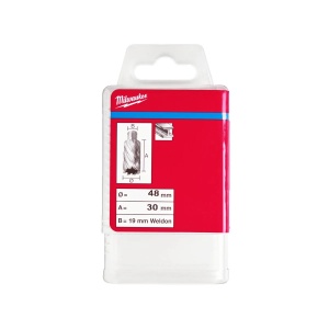 Carota HSS cu prindere Weldon de 19 mm, 48x30 mm, Milwaukee, cod 4932371757 - Img 2