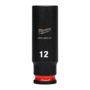 Cheie tubulara de impact SHOCKWAVE IMPACT DUTY 1/4", lunga, marime 12 mm, Milwaukee, cod 4932480261