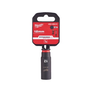 Cheie tubulara de impact SHOCKWAVE IMPACT DUTY 1/4", lunga, marime 12 mm, Milwaukee, cod 4932480261 - Img 2