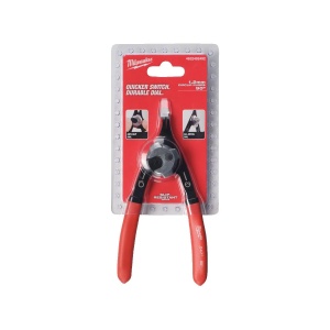 Cleste mediu pentru inele de siguranta, int-ext, unghi vf 90 grade, vf 1.2mm, 147 mm lungime, Milwaukee, cod 4932492492 - Img 2