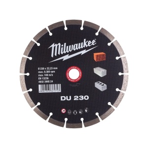 Disc diamantat DU, 230x22.23X2.6 mm, Milwaukee, cod 4932399524