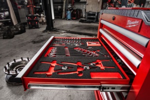 Dulap de scule mobil, TOOLGUARD cu 7 sertare, metalic, 69 cm, rosu / gri, Milwaukee